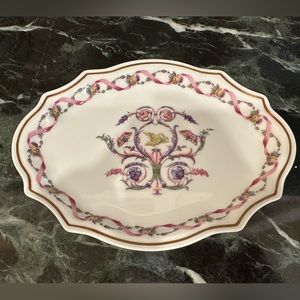 Ginori Italian Gilt Porcelain “Rapollo” Serving Tray